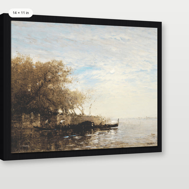 Norwegian Lake, Black Floater Frame