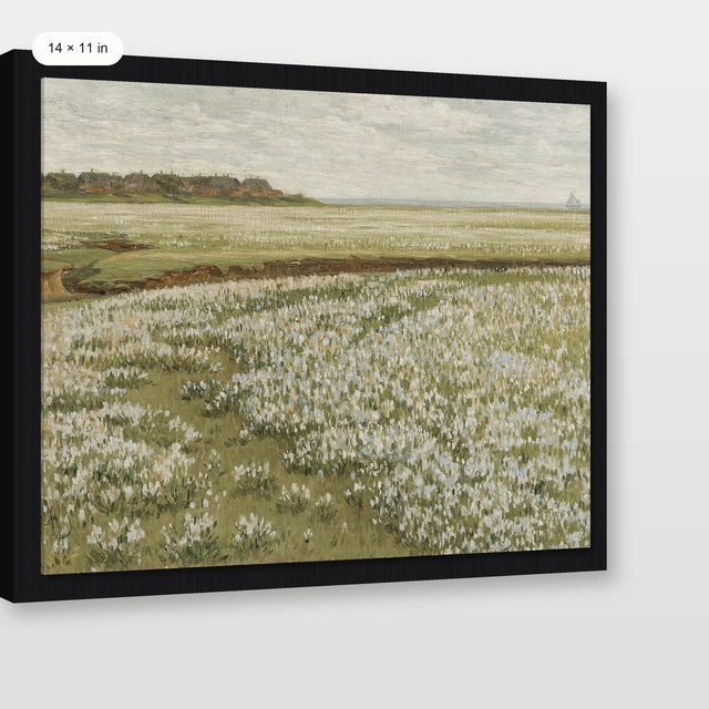 Spring Green Meadow, Black Floater Frame