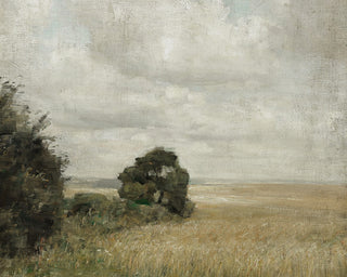 Muted Green Hay Field