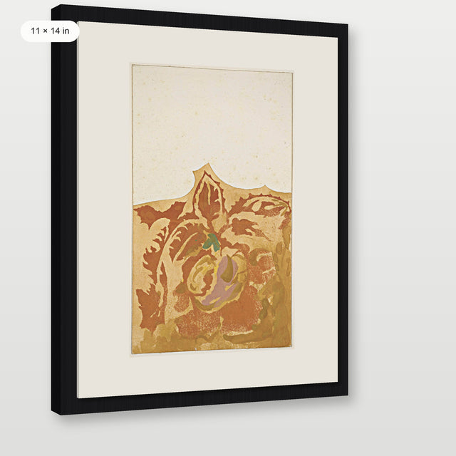 Autumn Flower P1, Black Floater Frame