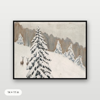 Winter Deer Landscape