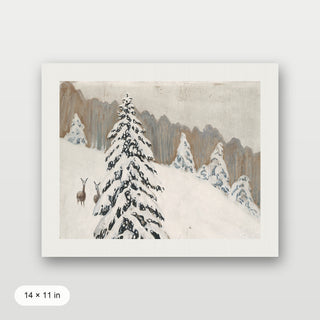 Winter Deer Landscape