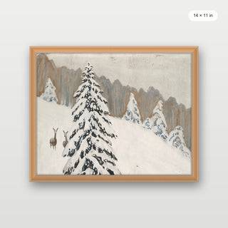 Winter Deer Landscape