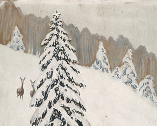 Winter Deer Landscape
