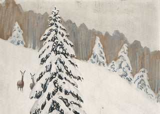 Winter Deer Landscape