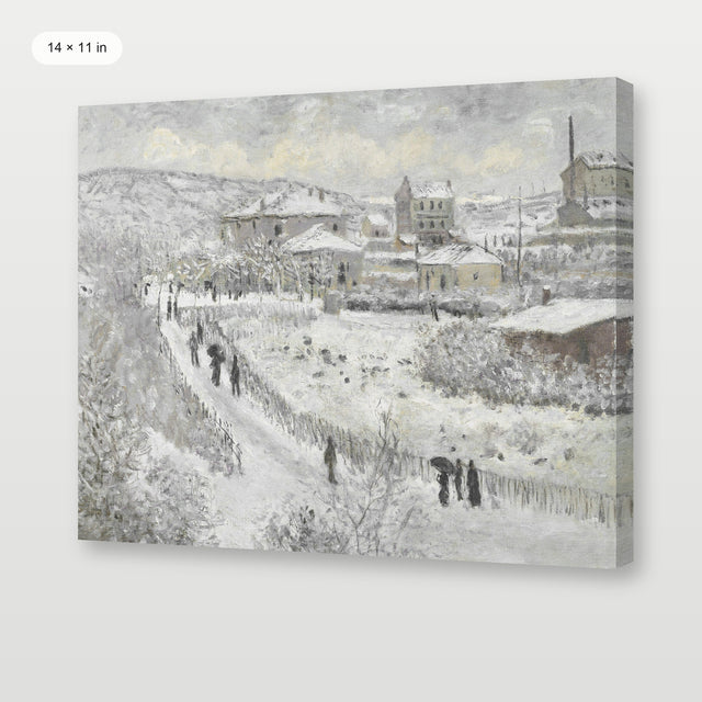 Neutral Winter Village, Gallery Wrap