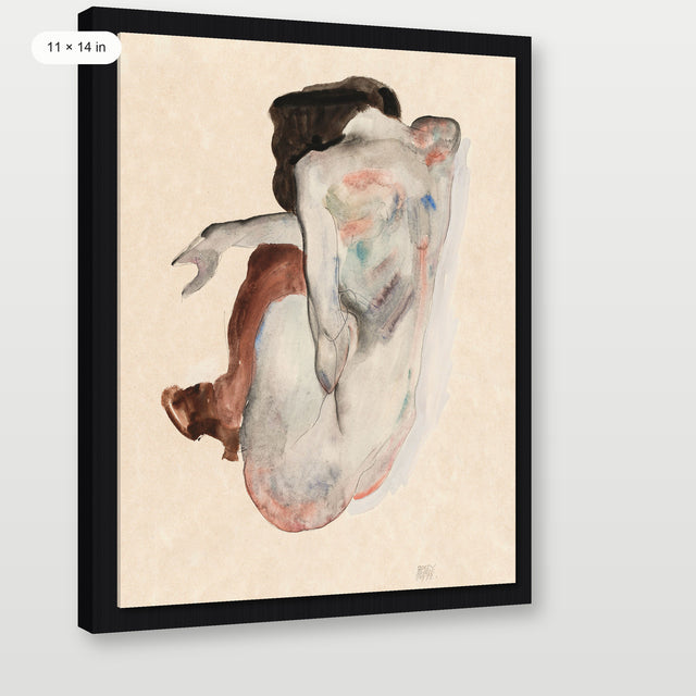 Egon Schiele - Naked Lady, Black Floater Frame