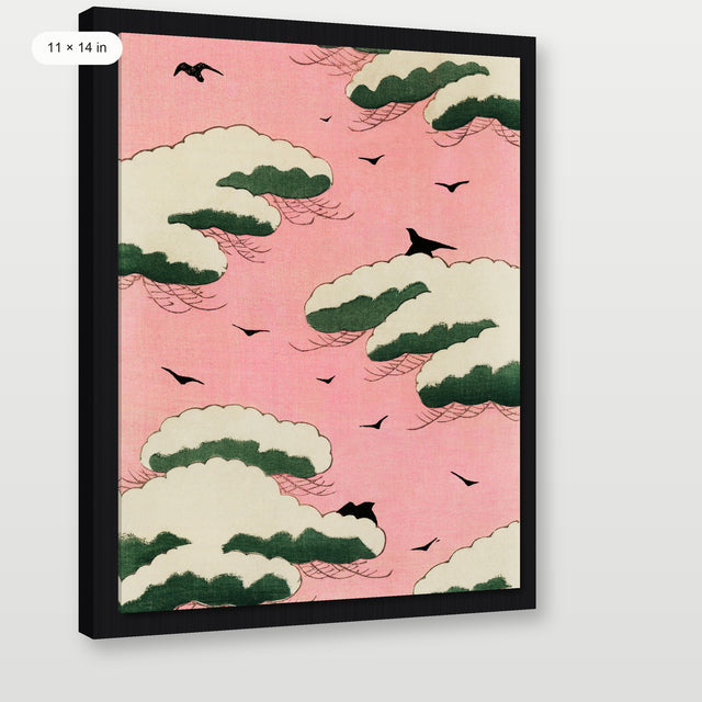 Seitei - Pink Sky, Black Floater Frame