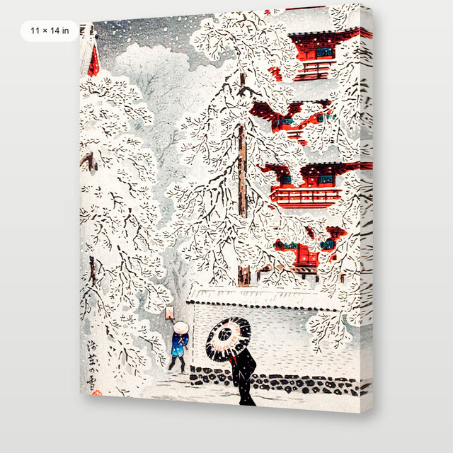 Takahashi - Snow at Asakusa, Gallery Wrap