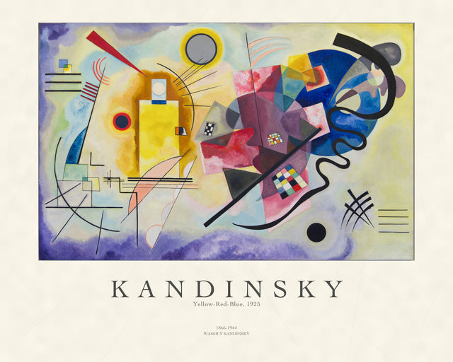 Kandinsky - Yellow, Red, Blue, Gallery Style