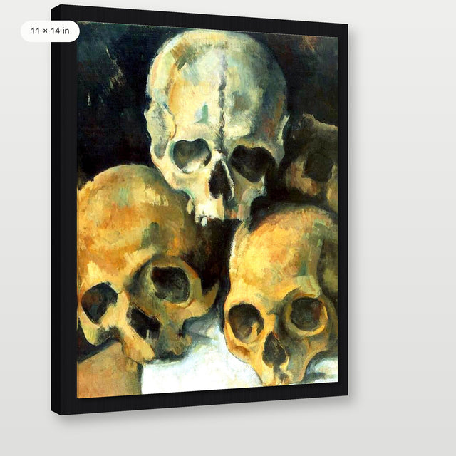 Cezanne - Pyramid Of Skulls, Black Floater Frame