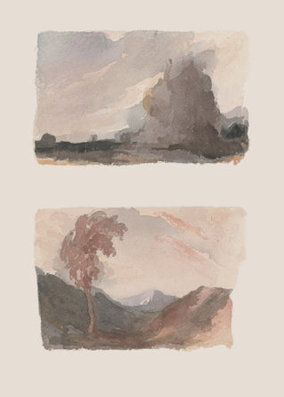 Muted Watercolor Landscape