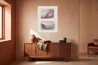 Muted Watercolor Landscape Wave