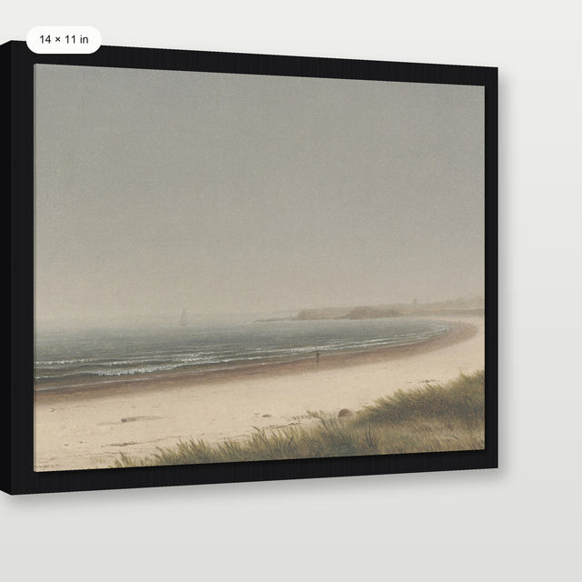 Abstract Coastal, Black Floater Frame