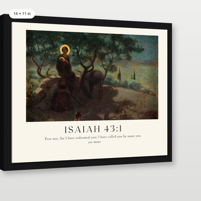 Scripture Isaiah, Black Floater Frame