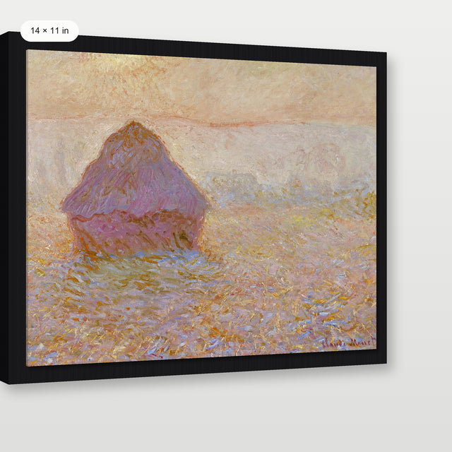 Monet - Meditation, Black Floater Frame