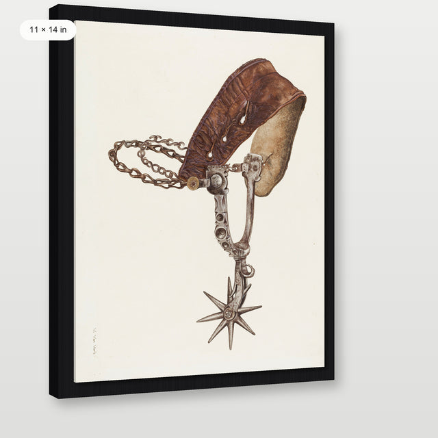 Cowboy Spur, Black Floater Frame
