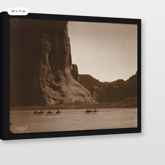 Navajo Photograph, Black Floater Frame