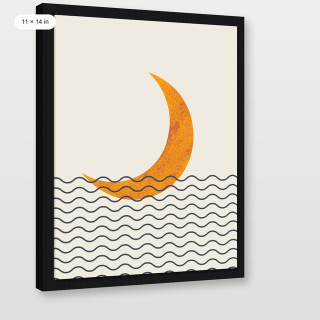 Moon Waves, Black Floater Frame