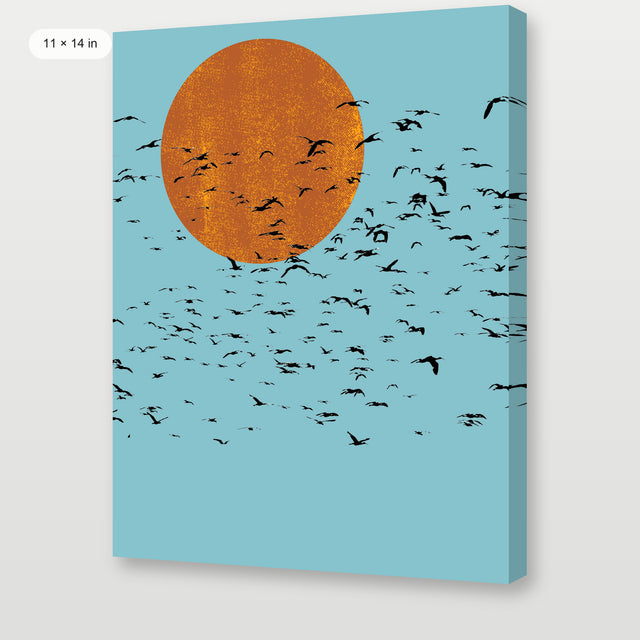 Rising Sun Flock, Gallery Wrap