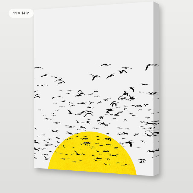 Setting Sun Flock, Gallery Wrap