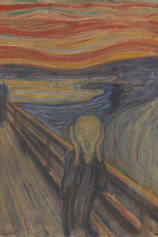 The Scream by Edvard Munch, full bleed print with the artwork running edge to edge