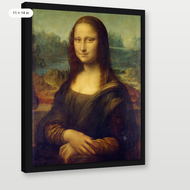 Da Vinci - Mona Lisa, Black Floater Frame