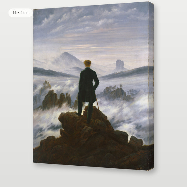 Friedrich - Wanderer Above the Sea of Fog P1, Gallery Wrap