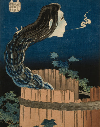 The Mansion of the Plates by Katsushika Hokusai, full bleed print with the artwork running edge to edge