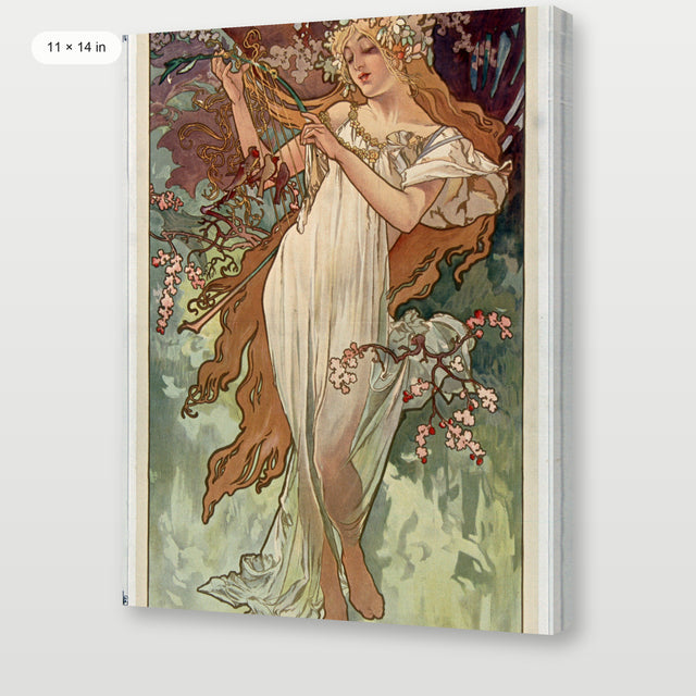 Mucha - Spring (The Seasons), Gallery Wrap
