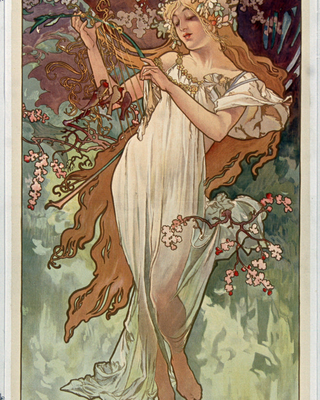 Mucha - Spring (The Seasons), Full Bleed