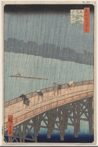 Hiroshige - Sudden Shower Over Shin-Ohashi Bridge