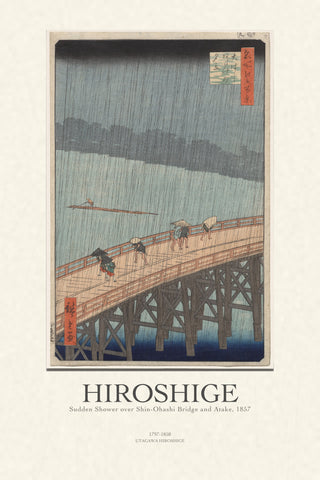 Hiroshige - Sudden Shower Over Shin-Ohashi Bridge