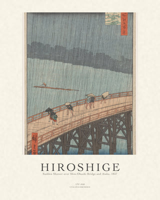 Hiroshige - Sudden Shower Over Shin-Ohashi Bridge