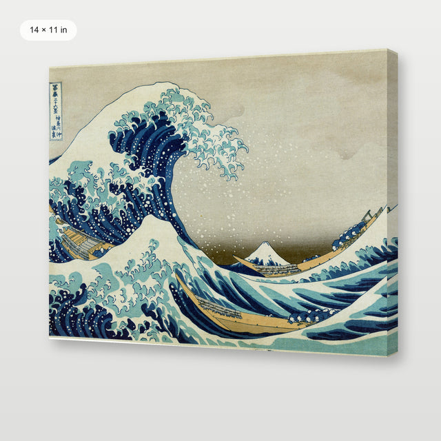Hokusai - The Great Wave Off Kanagawa (Landscape), Gallery Wrap