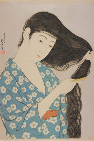 Hashiguchi - Woman Combing Her Hair