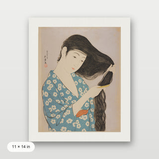 Hashiguchi - Woman Combing Her Hair