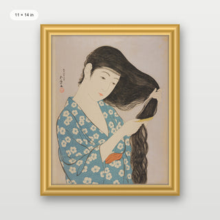 Hashiguchi - Woman Combing Her Hair