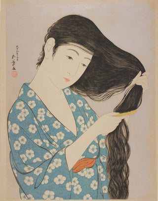 Hashiguchi - Woman Combing Her Hair