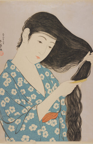 Hashiguchi - Woman Combing Her Hair