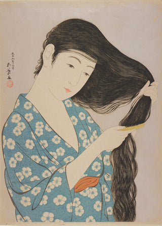 Hashiguchi - Woman Combing Her Hair