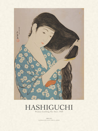 Woman Combing Her Hair gallery poster, 3:4 sheet