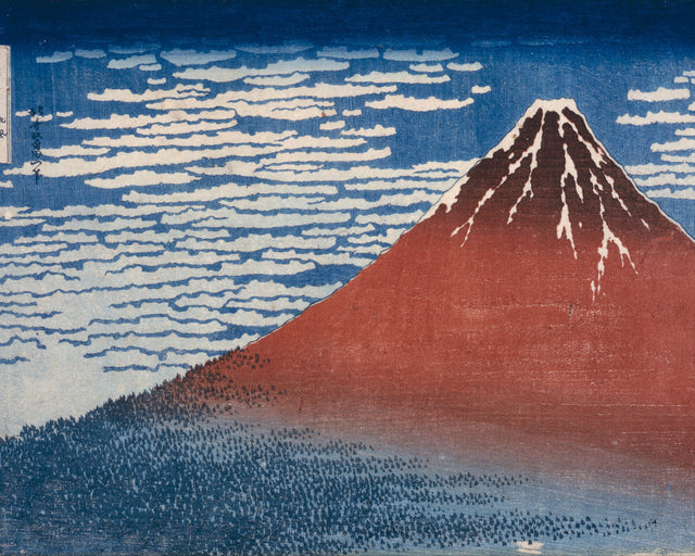 Hokusai - Red Fuji (Fine Wind, Clear Morning), Full Bleed