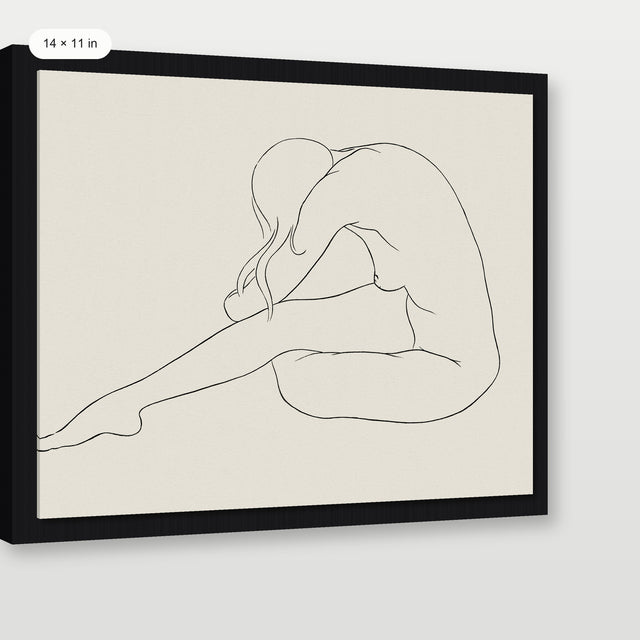 Ananda K. Coomaraswamy - Naked Woman, Black Floater Frame
