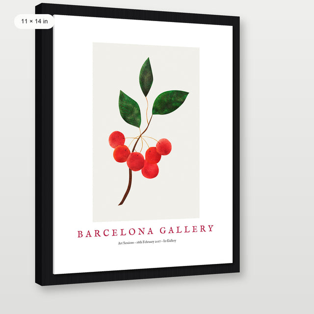 Barcelona Gallery - Apple, Black Floater Frame