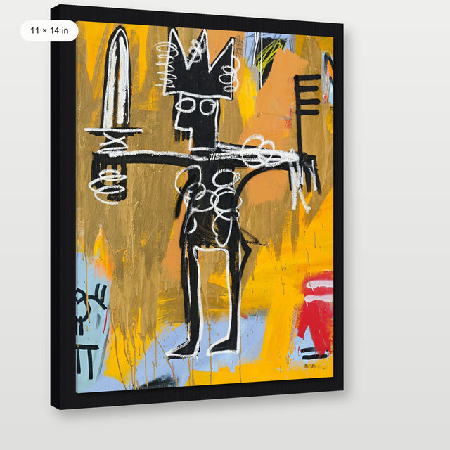 Basquiat - Julius Caesar, Black Floater Frame