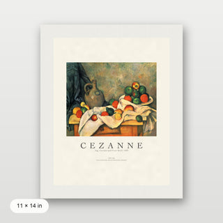 Cezanne - Jug, Curtain And Fruit Bowl