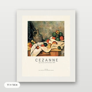 Cezanne - Jug, Curtain And Fruit Bowl