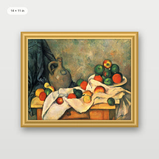 Cezanne - Jug, Curtain And Fruit Bowl