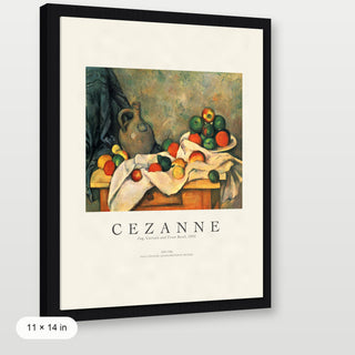 Cezanne - Jug, Curtain And Fruit Bowl